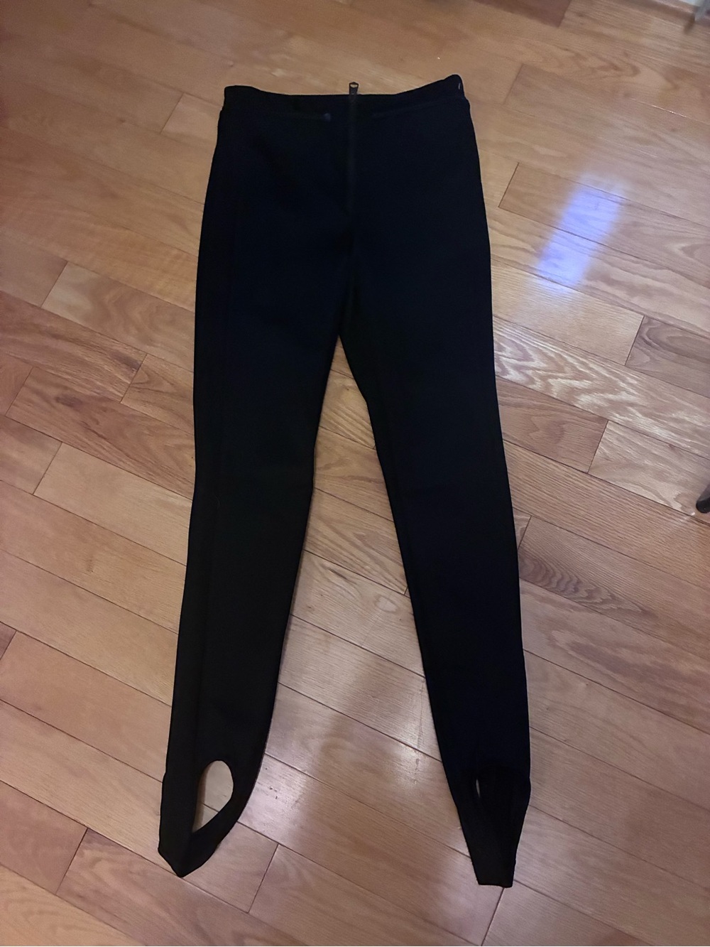 NWOT Mackage Zavi Black Ski Stirrup Zip-up Soft Shell Leggings Small